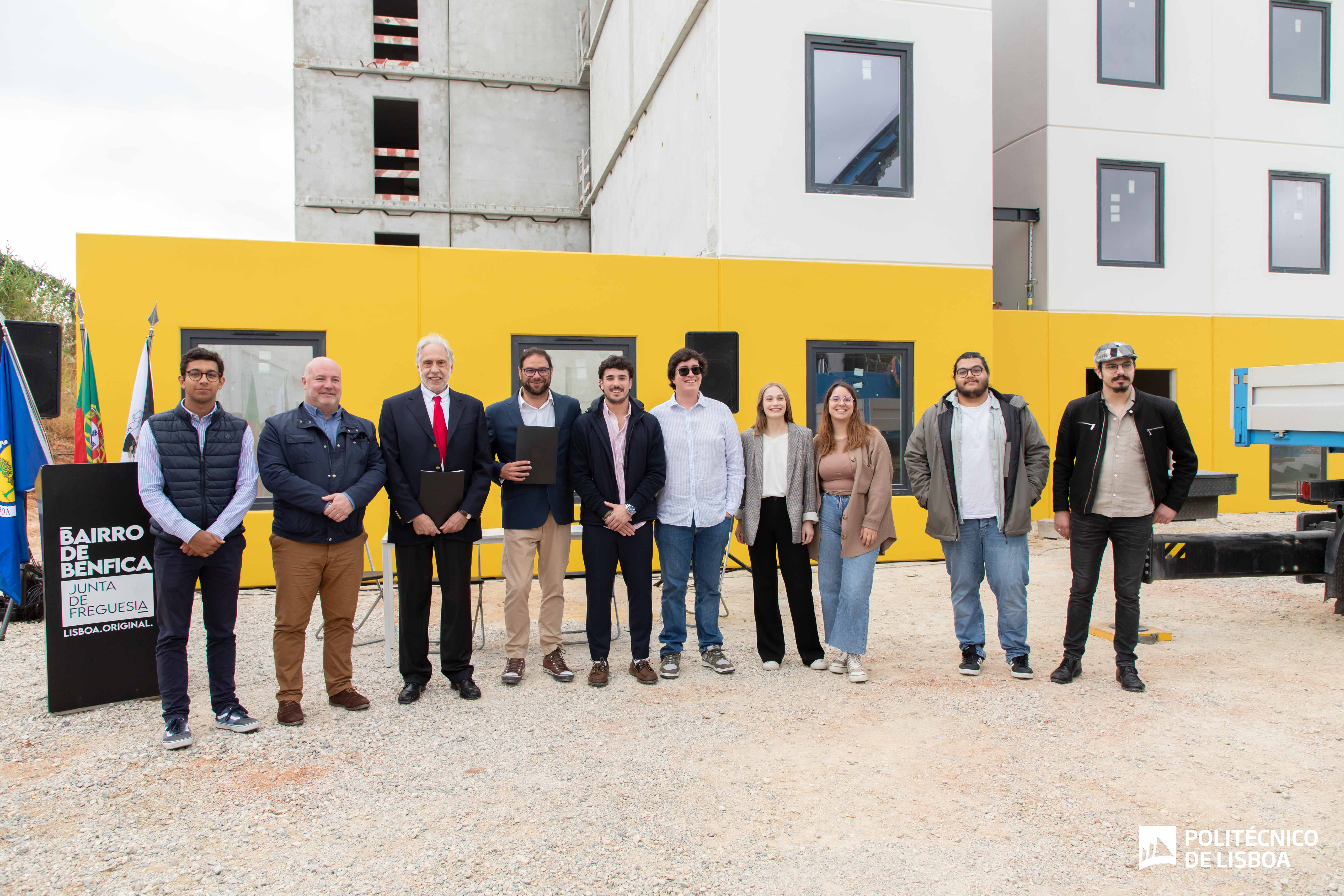 Presidentes e representantes das Associações de Estudantes do IPL, bem como o Presidente da Federação Académica do IPL, Pedro Longo